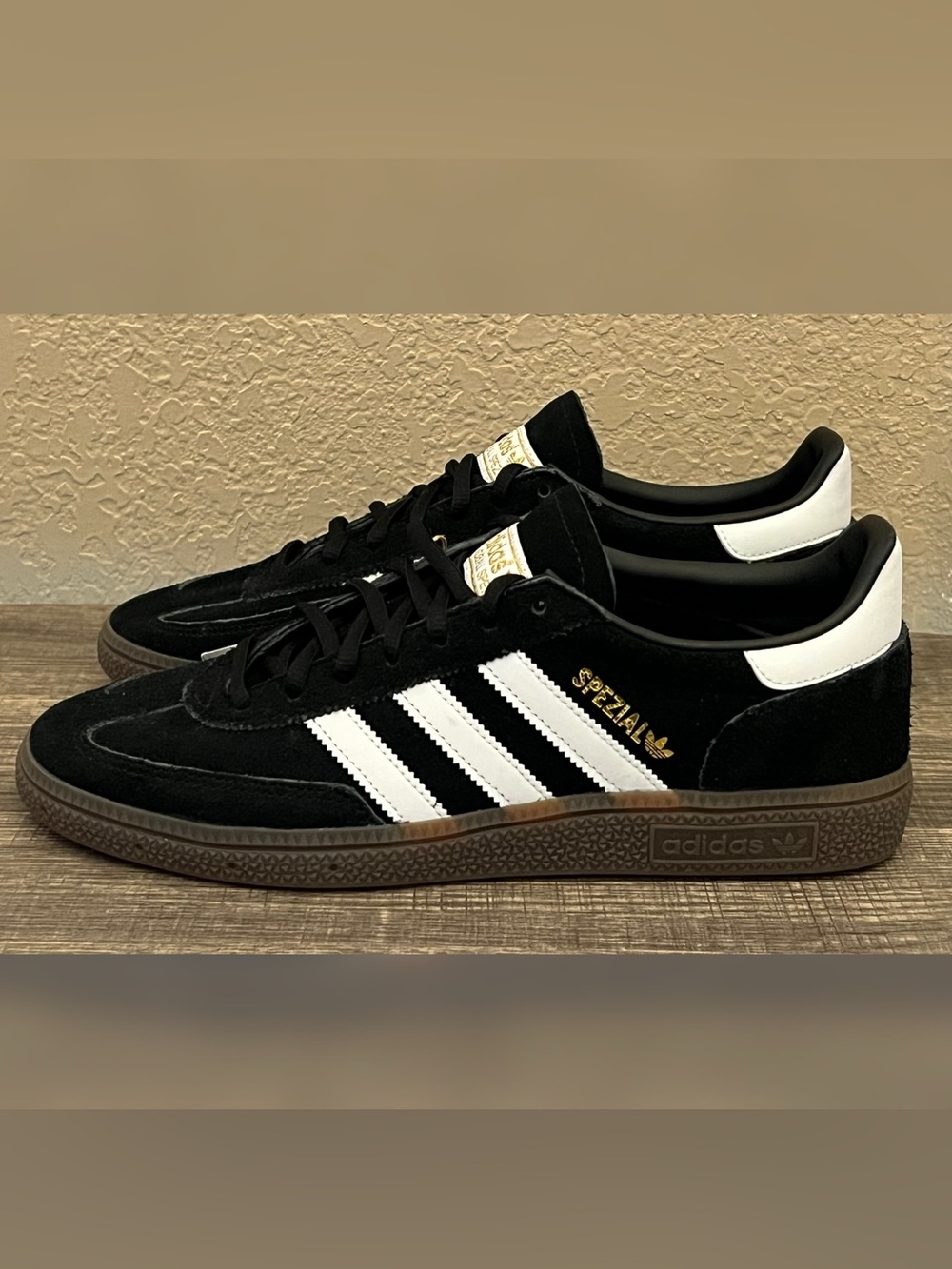 Adidas Handball Spezial Men's Black Color Suede Shoes Size-8
